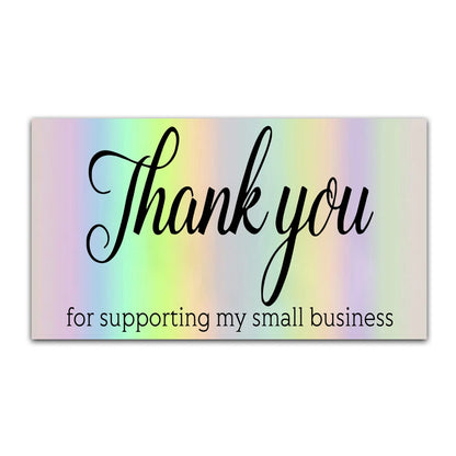 30pcs Thank You Card For Supporting Business Package Decoration "Gorgeous Thanks" Business Card Laser card Handmade With Love