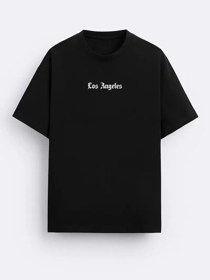 Men’s LA Graphic Tee – 100% Cotton Loose Fit Summer Shirt