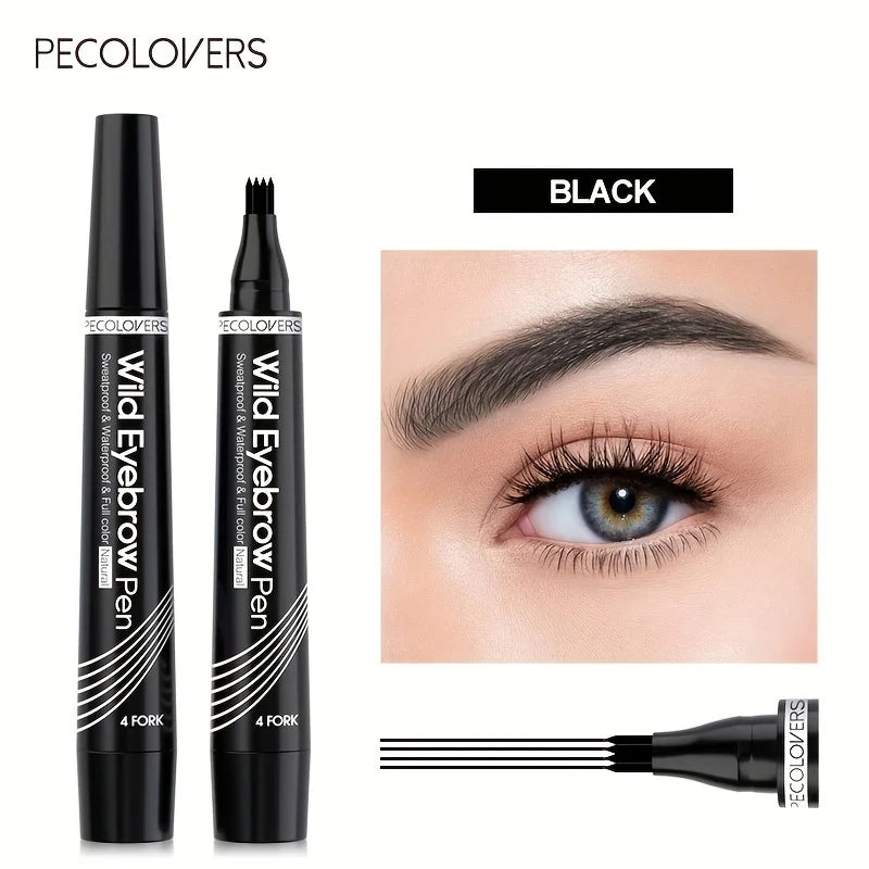 1pc Eyebrow Pencil Waterproof 4 Split Tip 6 Colors