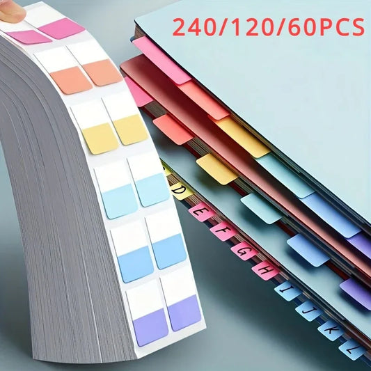 Multicolor Sticky Writable Repositionable Index Tabs  240/120/60PCS