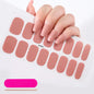 16‑Piece Semi‑Cured Gel Nail Wrap Set – French Pure Color UV Gel Polish Strips, Long‑Wear Nail Extension Decals