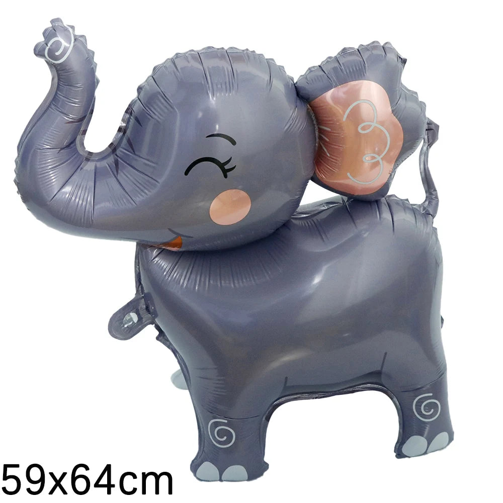 3D Standing  Elephant Aluminum Film Balloon Birthday Party Decorations Supplies Baby Shower Wedding Theme Party Balloon