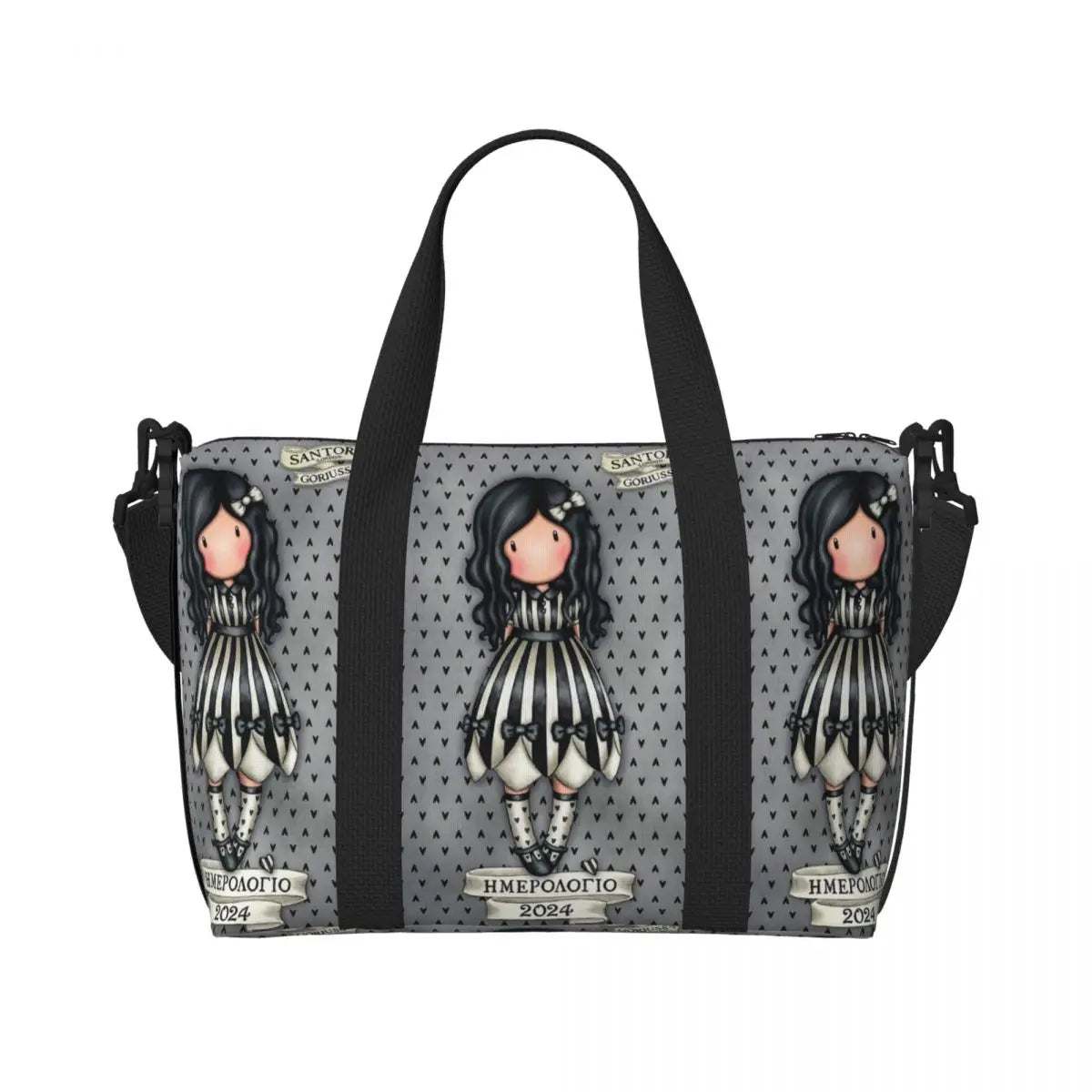 Santoro Gorjuss Large Beach & Travel Tote – Women’s Yoga, Gym, Shopping Shoulder Duffle Bag