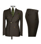 Chic Light Blue Double‑Breasted Groom Suit – Peak Lapel 2‑Piece Formal Wedding Tux Set