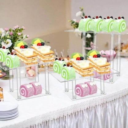 3/1Pcs Acrylic Clear Cupcake Stand Dessert Display Riser Donut Cupcake Stand Holder Display Risers for Figures Dessert Shelves