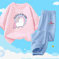 Teens Girls' 2-Piece Fashion Outfit: Princess Short Sleeve T-Shirt and Long Pants Tracksuit Set
