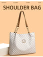 Women's New Commuter Tote Bag Trendy Fashionable Single Shoulder Large Capacity Simple Vintage Print
