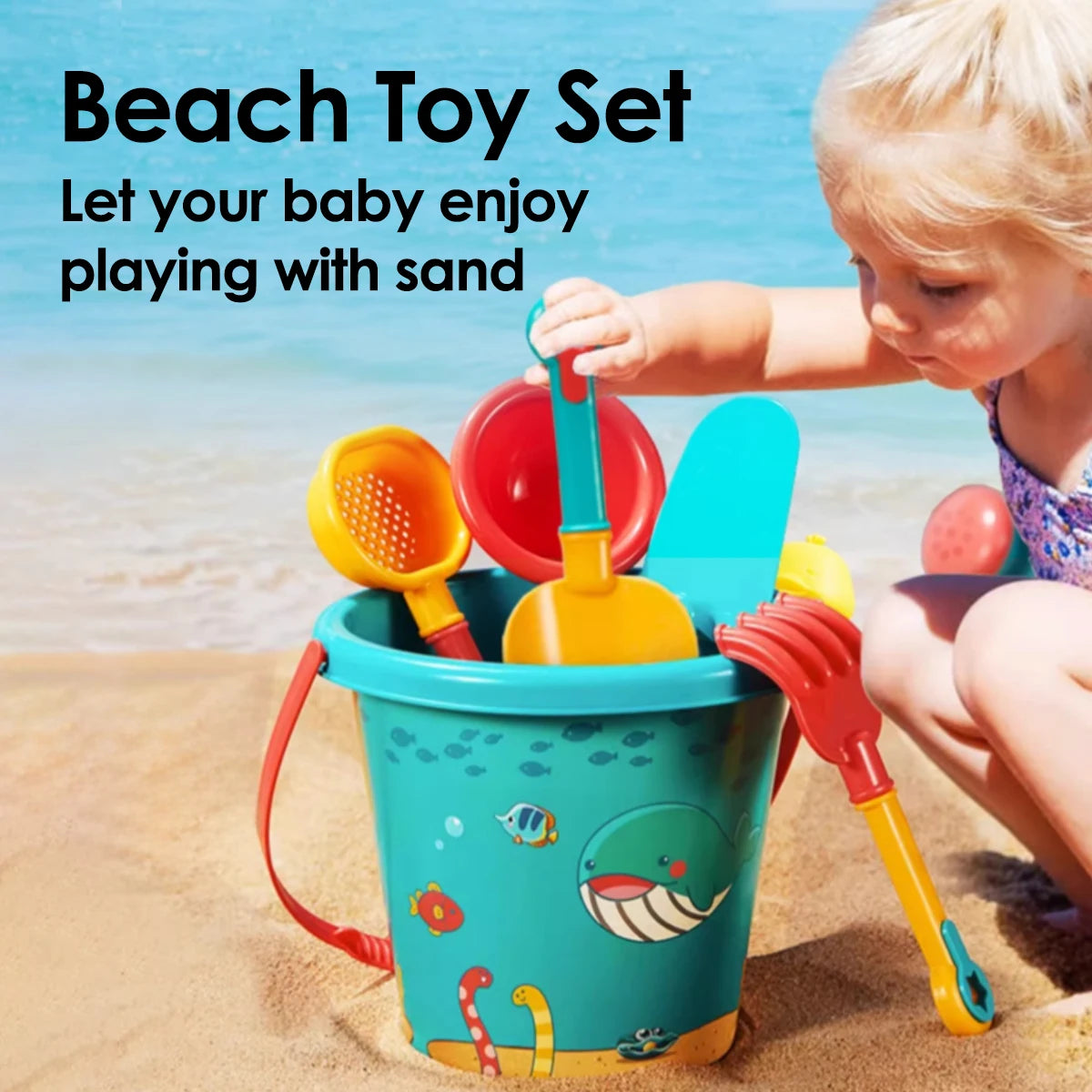 Summer Beach Set Toys For Kids Digging Sand Plastic Bucket Watering Bottle Shovels Children Beach Water Game Toys Tools