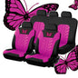Car Seat Cover Full Set, Universal Butterfly Pattern Embroidery Auto Seat Cover Set