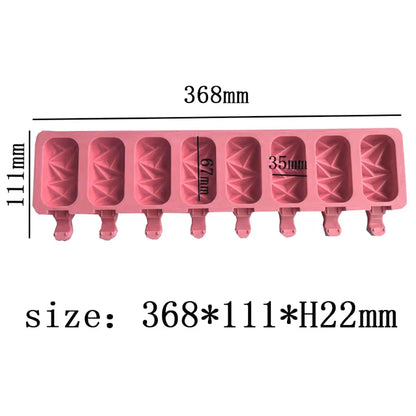 8‑Cavity Diamond Popsicle Silicone Mold – DIY Chocolate, Candy, Jelly & Ice Cream Baking Tray
