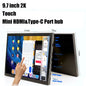 9.7 Inch 2K Touch Screen HDMI-compatible LCD for Raspberry Pi Orange Pi Windows PC Display with Cortical Case Portable Monitor