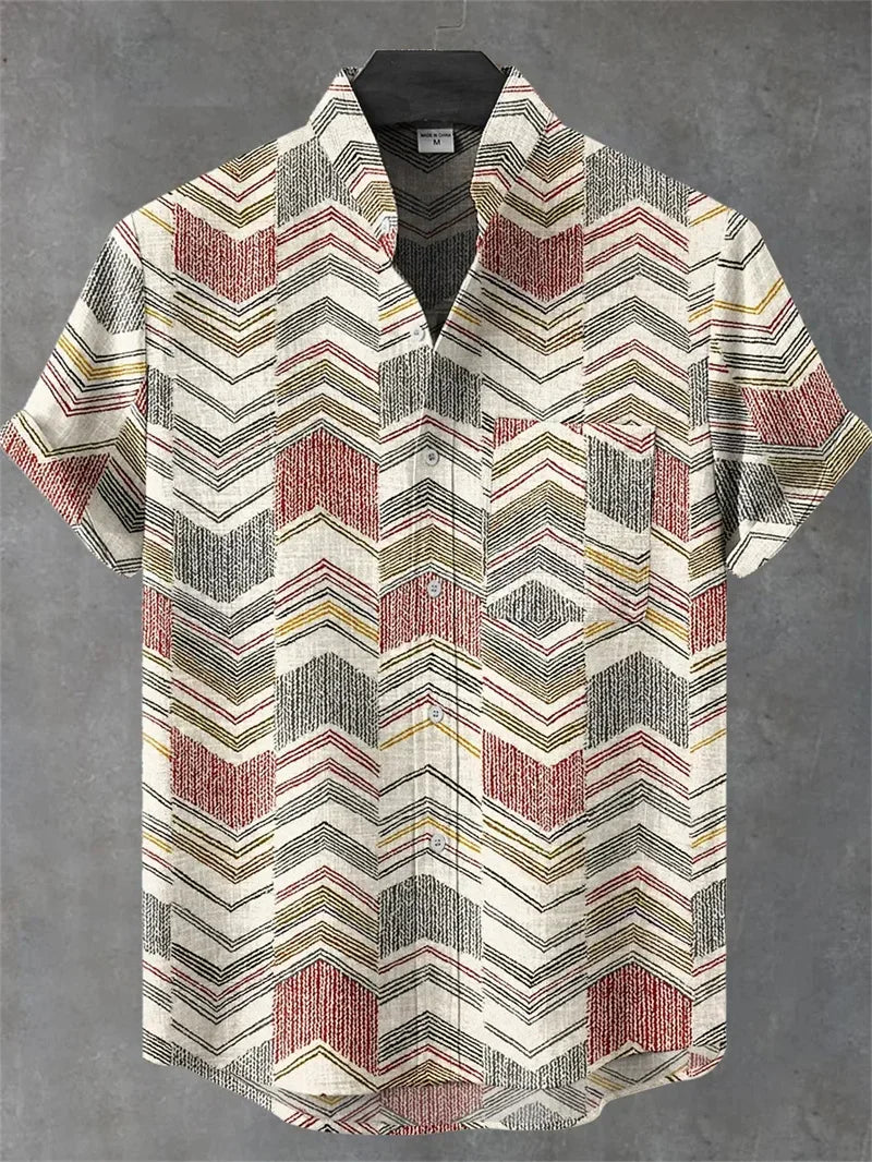 Men’s Retro Hawaiian Shirt – Breathable Short Sleeve Harajuku