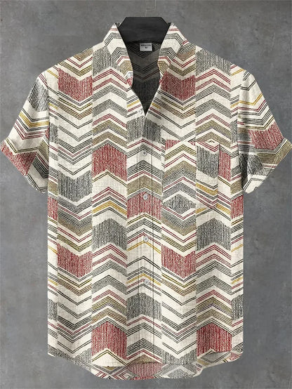 Men’s Retro Hawaiian Shirt – Breathable Short Sleeve Harajuku