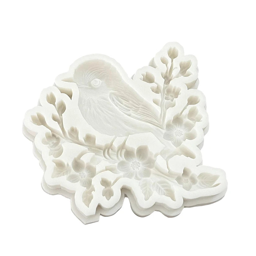 Bird Flower Silicone Sugarcraft Mold Chocolate Cupcake Baking Fondant Cake Decorating Tools