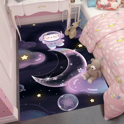 Cartoon Cute Children Carpet Living Room Kids Crawling Stars Play Mats Boy Girl Home Bedroom Bedside Decor Soft Non-slip Rugs