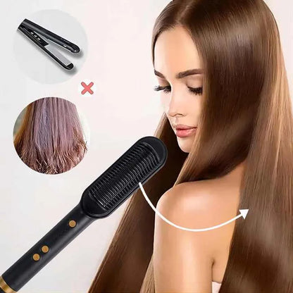 Professional Electric Ceramic Hair Straightener Brush