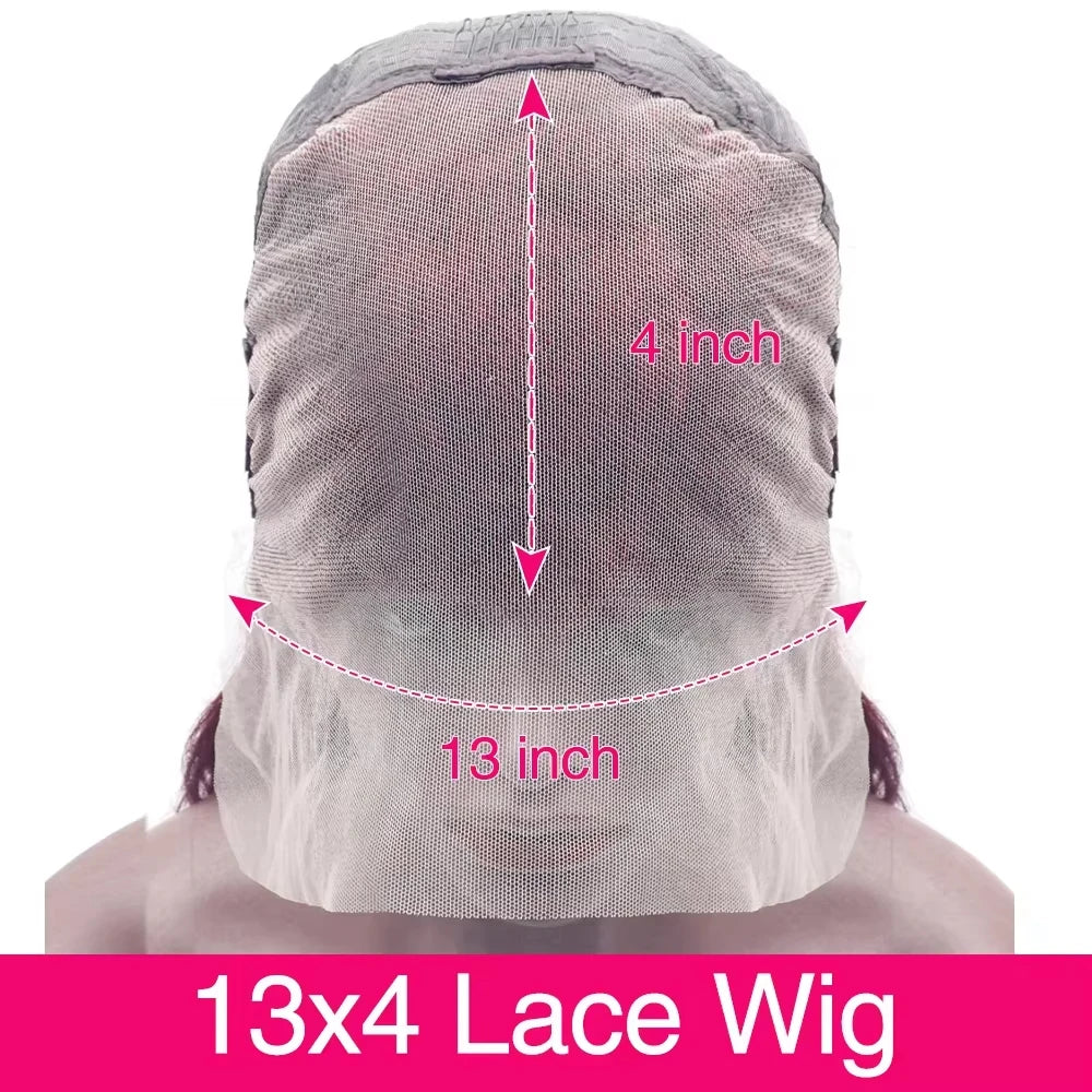 220 Density 13x6 Hd Lace Front Wig 40 Inch 99J Burgundy Hd Transparent 13x4 Body Wave Human Hair Lace Frontal Wig for Women