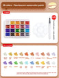 12/20/24/60 Color Solid Watercolor Paint Set -Metallic Glitter Pearlescent Pigments