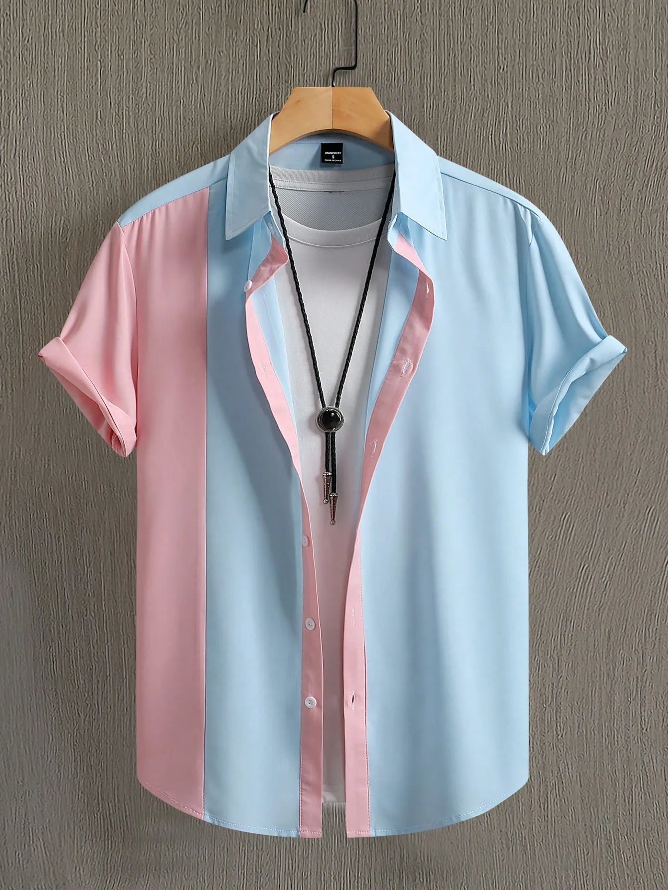 Men's short-sleeved casual comfortable and soft 3D pattern print shirt