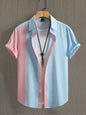 Men's short-sleeved casual comfortable and soft 3D pattern print shirt
