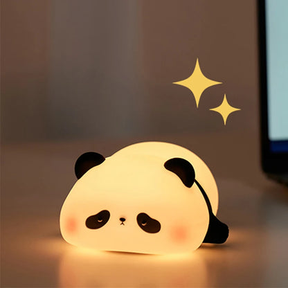 Cute Mini Panda Night Light LED Sleeping Animals Lamp Capybara Rabbit Lamp for Home Desktop Orname nParty Favors Gift