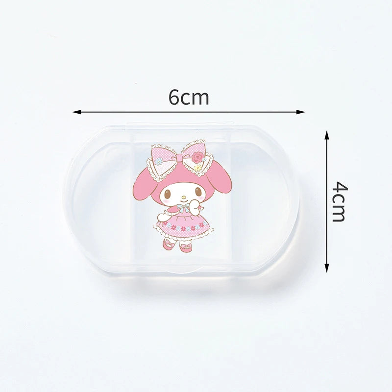 Cartoon Hello Kitty My Melody Plastic Pill Box Mini Tablet Case Anime Kawaii Portable Travel Medicines Storage Case Container