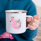 Cartoon Unicorn Enamel Mug – Creative Kids Drinkware for Water, Juice, Milk & Birthday Gifts
