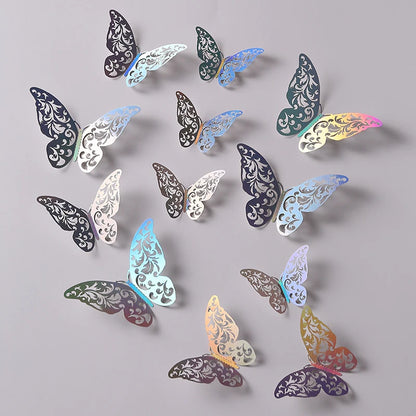 Purple Pink Butterfly Cake Decoration Happy Birthday Cake Topper Wedding Birthday Party Dessert Baking Decoration