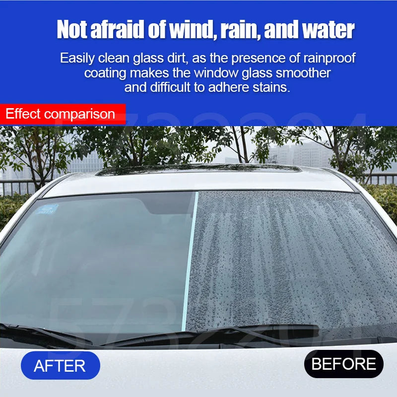 Car Glass Anti-Rain Water Spray Repellent Nano Coating Hydrophobic Waterproof Agent Oil Film Removing Auto Glass Film Agent.