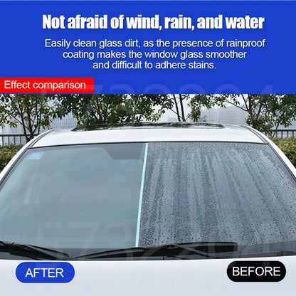 Car Glass Anti-Rain Water Spray Repellent Nano Coating Hydrophobic Waterproof Agent Oil Film Removing Auto Glass Film Agent.