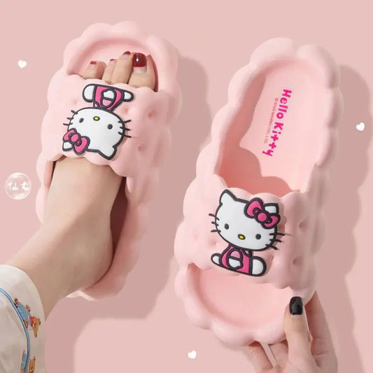 Hello Kitty Slippers Kuromi Women Indoor Slippers Comfy Anti-Slip