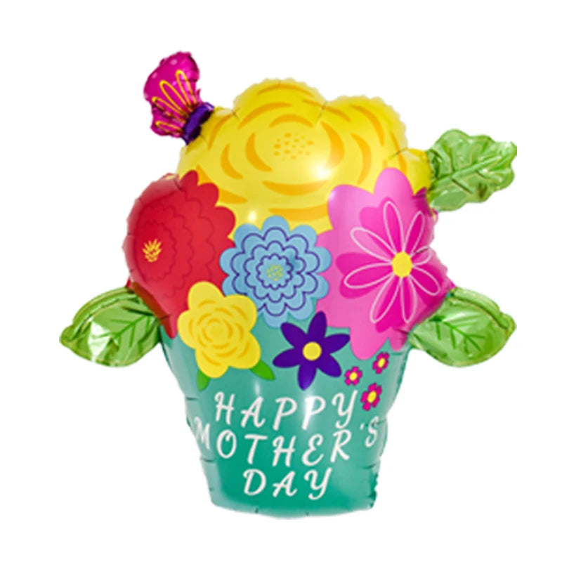 Mother's Day Decorations Balloons I Love You Mom Happy Mother's Day Aluminum Film Balloons Mothers Gifts