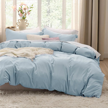 Bedsure King Size Duvet Cover Set: Prewashed, Soft and Cozy, 3 Pieces, 104x90 Inches with Zipper Closure