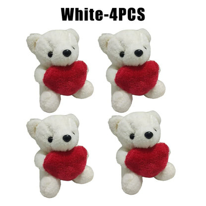 20cm Kawaii Heart Teddy Bear Plush Doll Holding Love Stuffed Animal Valentines Gift Christmas Toy for Her Collectors