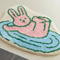 Soft Cartoon Imitation‑Cashmere Floor Mat for Bedroom, Bathroom & Home Décor