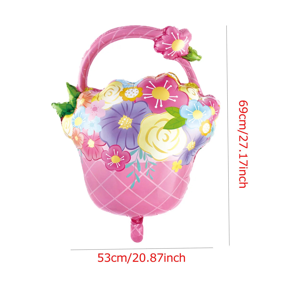 5pcs/set Mother's Day Decorations Flower Basket Foil Balloons Set Hear Balloon Mother's Day Gifts