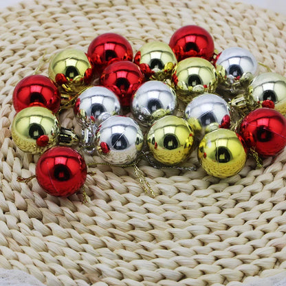 (12Pcs/pack)3cm Christmas Decoration Electroplated Ball Christmas Tree Hanging Decorations Home Holiday Party New Year Gift Toys