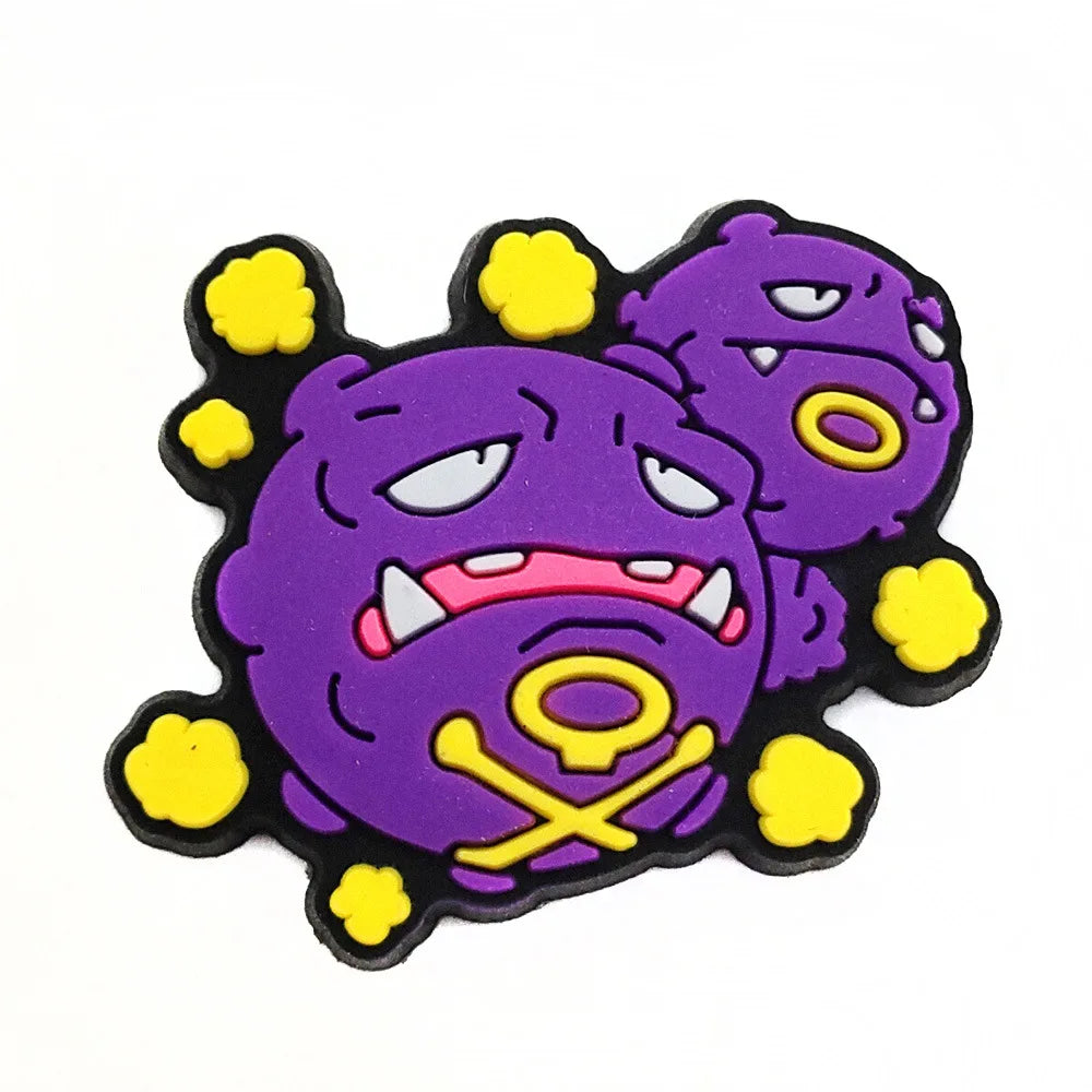 Pokemon Shoe Charms – Gengar, Squirtle & Anime PVC Sandal Buckles for Kids
