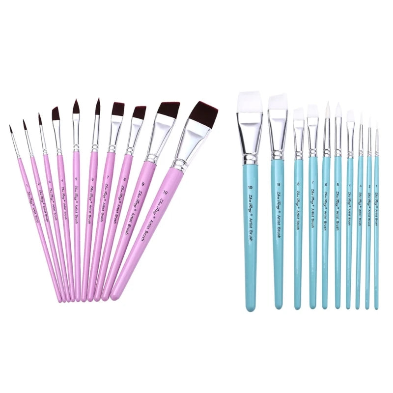 10 Pcs Paint Brushes Set Watercolor Paint Brushes Drawing Supplies for Body Face