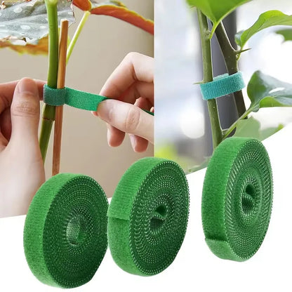 3 Rolls Green Garden Twine Plant Ties Nylon Plant Bandage 3 Meters Garden Hook Loop Bamboo Cane Wrap Support Garden Accessories