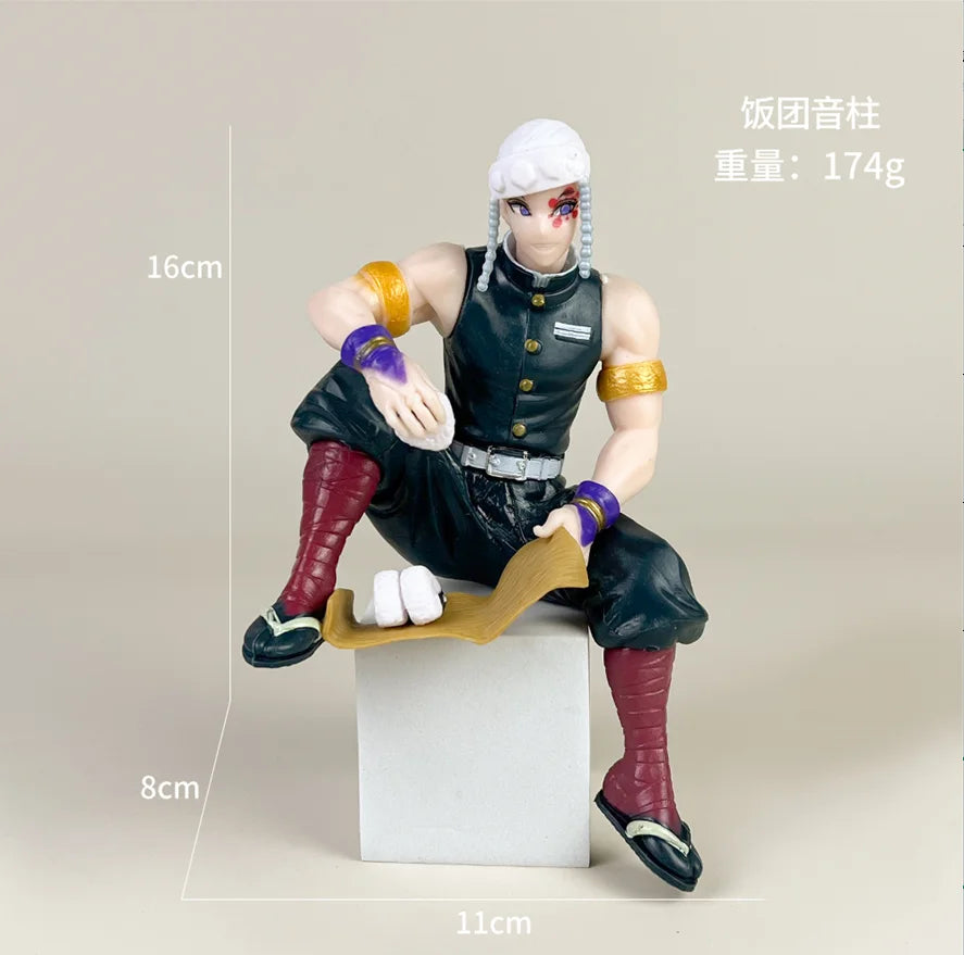 Hot Anime Demon Slayer Sit Eating High Quality Rice Figure All Style Tanjirou Nezuko Kyoujurou Tengen Tokitou Muichirou Figurine