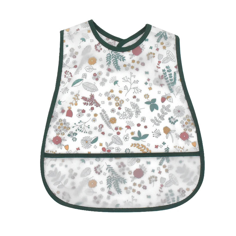 Adjustable Baby Bibs Waterproof Pocket Lunch Feeding Bibs