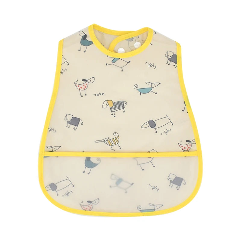 Adjustable Baby Bibs Waterproof Pocket Lunch Feeding Bibs
