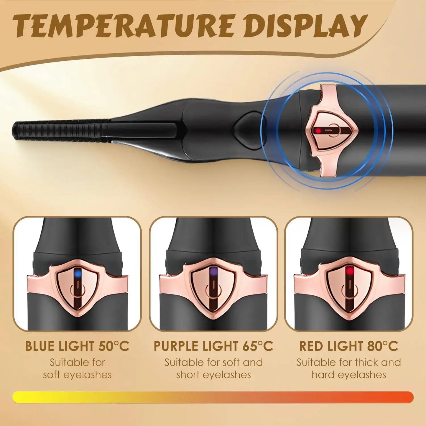 2‑in‑1 Heated Eyelash Curler · Clip‑Type & Comb‑Style Electric Curler · Rechargeable Beauty Gift for Women