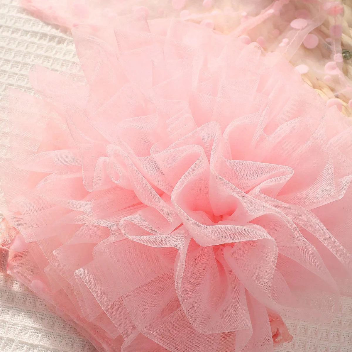 Newborn Baby Girl Photoshoot Outfit: Pink Polka Dot Romper with Bow Headband, Ideal for 1-Month Infant Photography Props