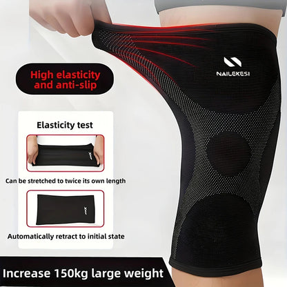 Plus‑Size Extra‑Large Knee Brace – 40–150KG Sports Support with Anti‑Slip Silicone for Running & Hiking