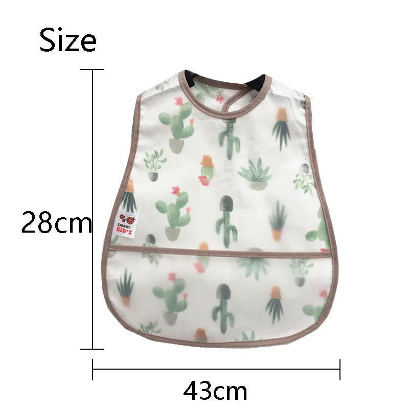 Adjustable Baby Bibs Waterproof Pocket Lunch Feeding Bibs