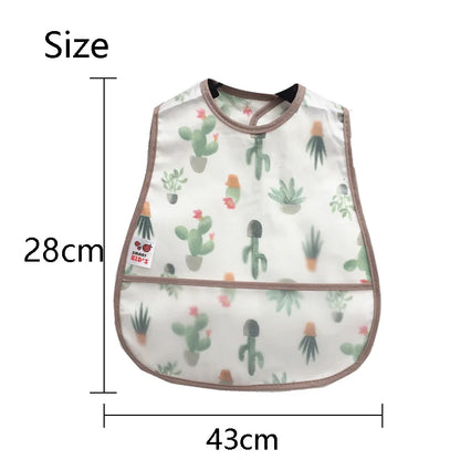 Adjustable Baby Bibs Waterproof Pocket Lunch Feeding Bibs