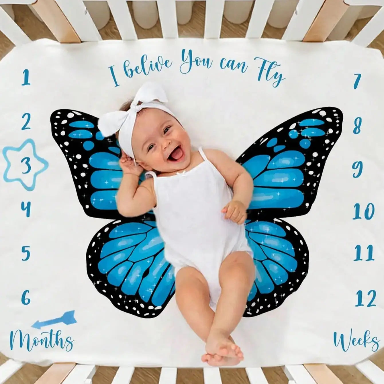 Baby Monthly Milestone Blanket