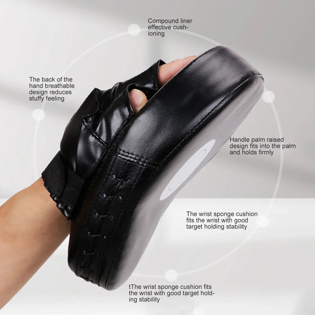 Kick Boxing Gloves Pad PU Leather for Adults Kids MMA Karate Muay Thai Free Fight Training Equipment